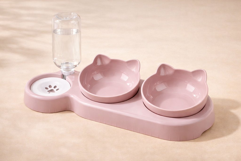 WhiskerCare™ - Die Ergonomische Futter- und Trinkstation 🐾