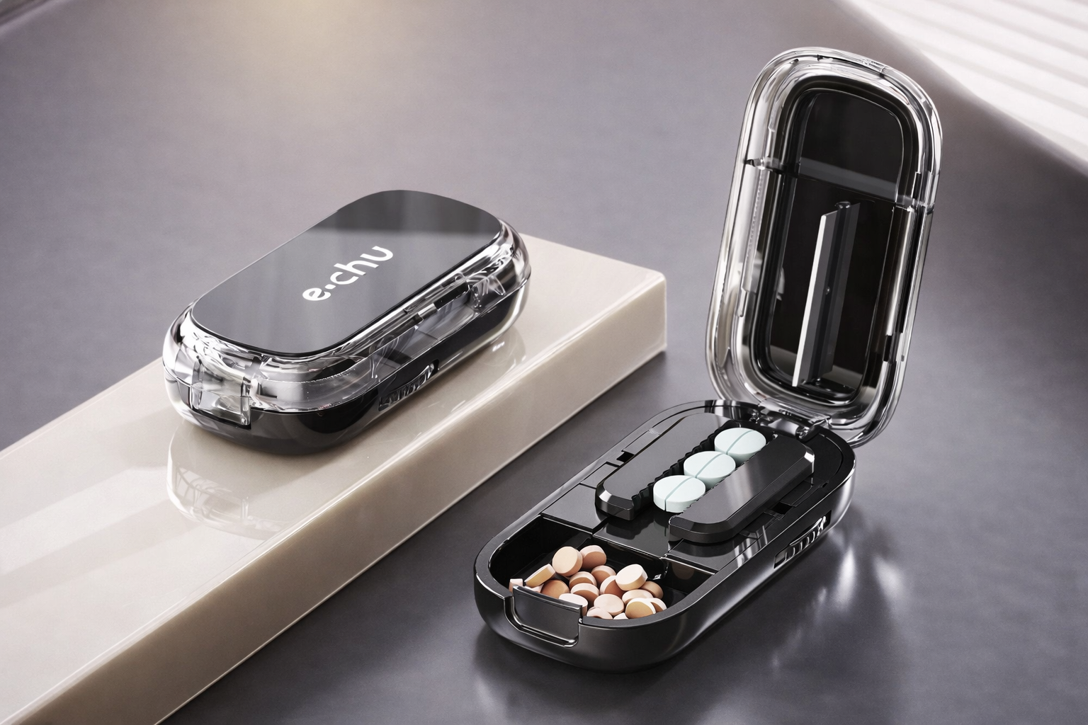 PillEase Duo 💊🐾– Die smarte Lösung zum Teilen & Aufbewahren von Tabletten