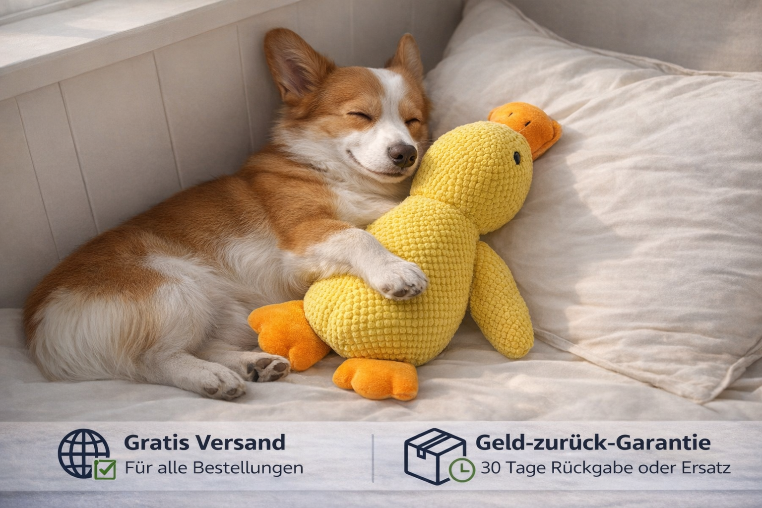 🐤 ColorDuck™ – Das sichtbare Kuschel- & Spielwunder für Hunde